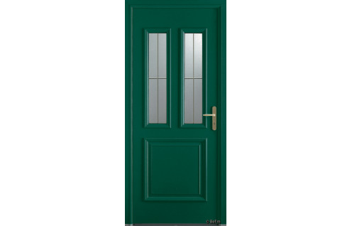 Porte d'entrée alu vitrée 2 carreaux