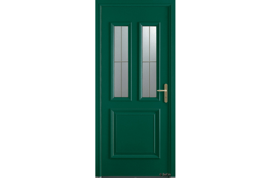 Porte d'entrée alu vitrée 2 carreaux