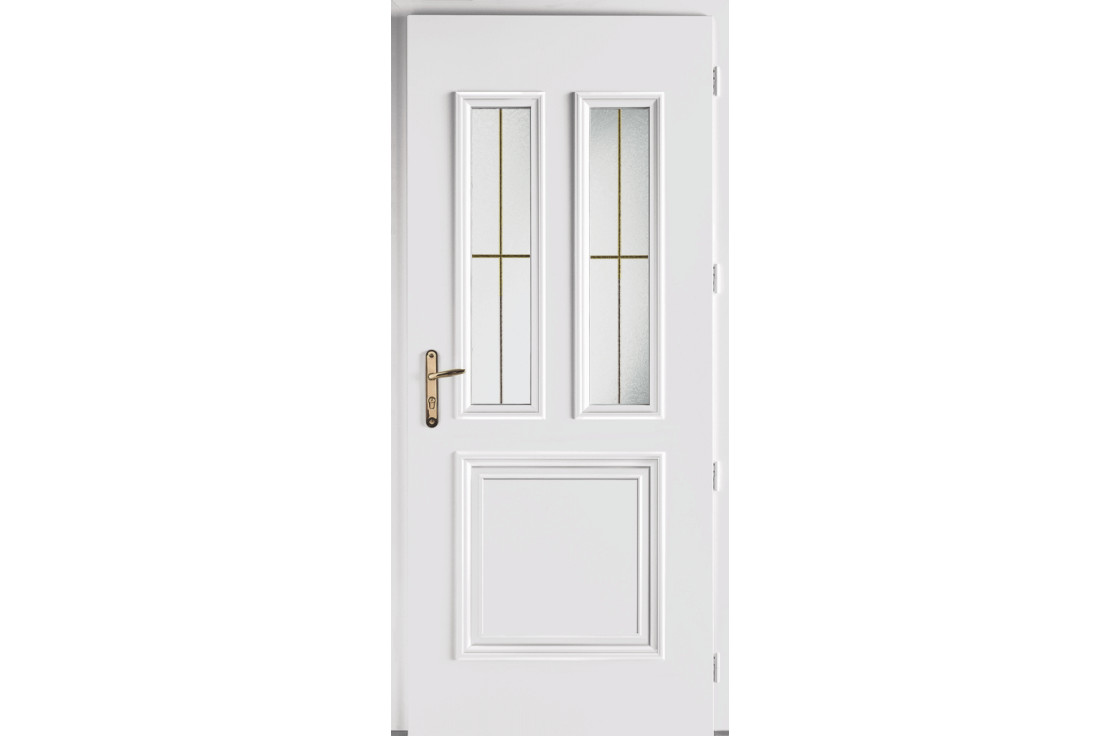 Porte d'entrée alu vitrée 2 carreaux