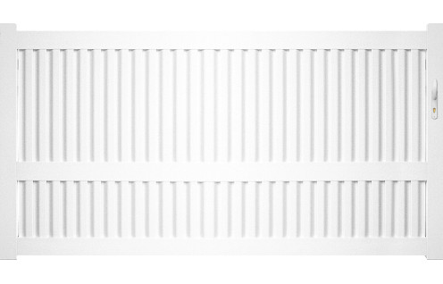 Portail PVC ajouré à lames verticales