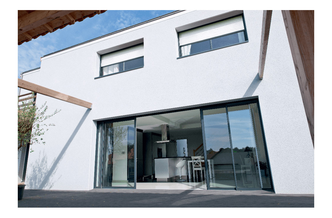 Baie vitrée coulissante aluminium sur mesure Premium