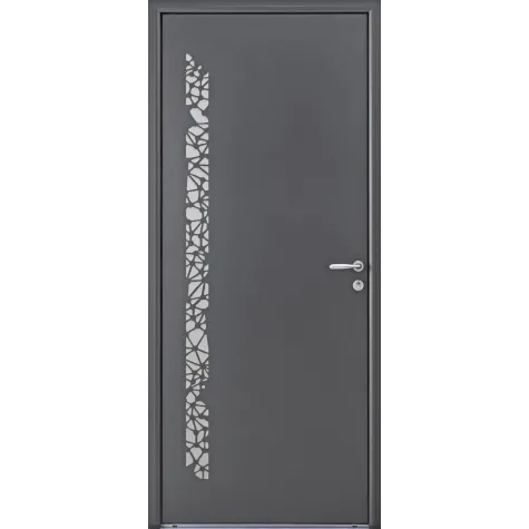 Porte pleine avec motifs déco