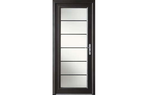 Porte d'entrée alu moderne grand vitrage