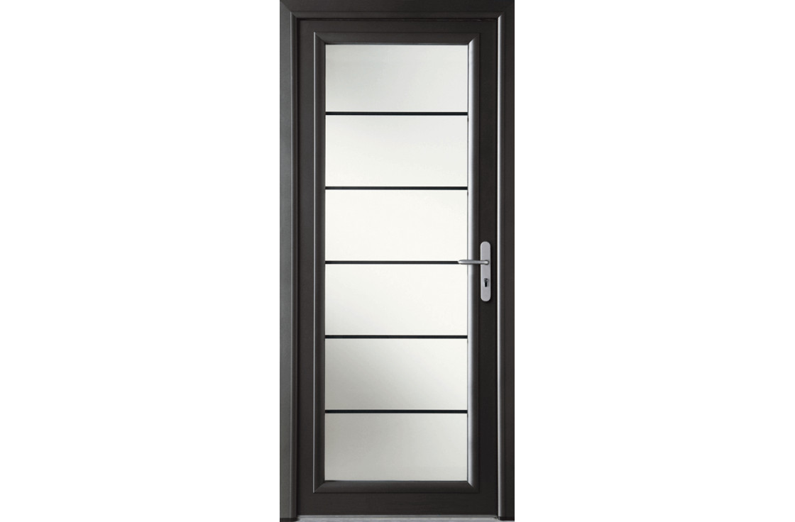 Porte d'entrée alu moderne grand vitrage