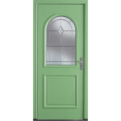 Porte classique avec vitrage arrondi