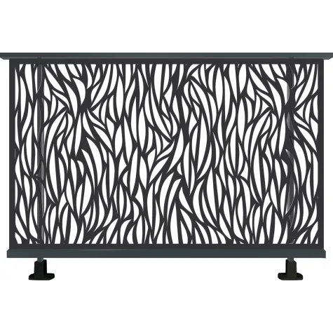 Garde-corps aluminium aux motifs courbées