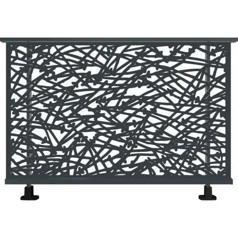 Garde-corps alu contemporain aux motifs treillis