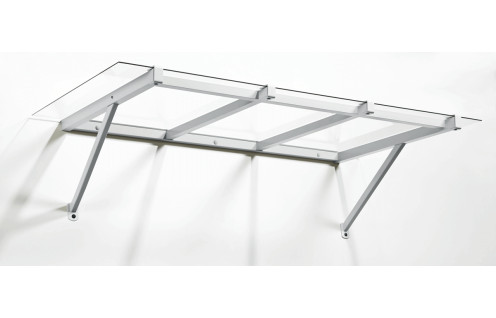 Marquise vitrée moderne en alu