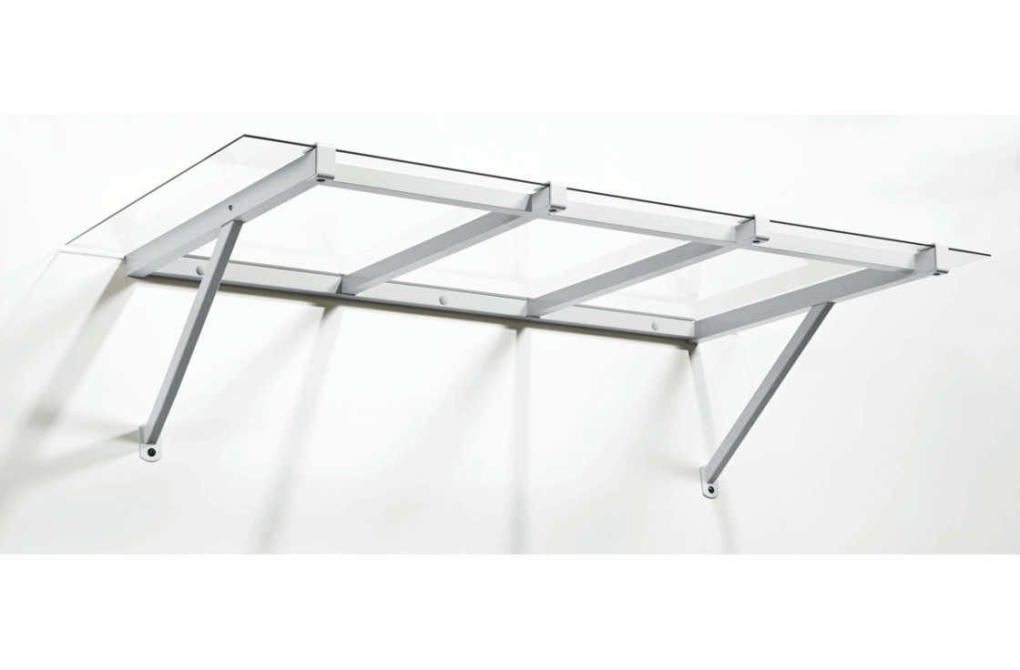 Marquise vitrée moderne en alu