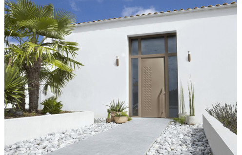 Porte moderne aux motifs origamis