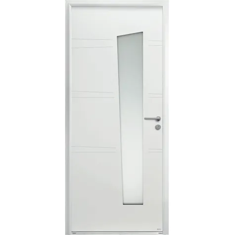 Porte rainurée et vitrage déstructuré