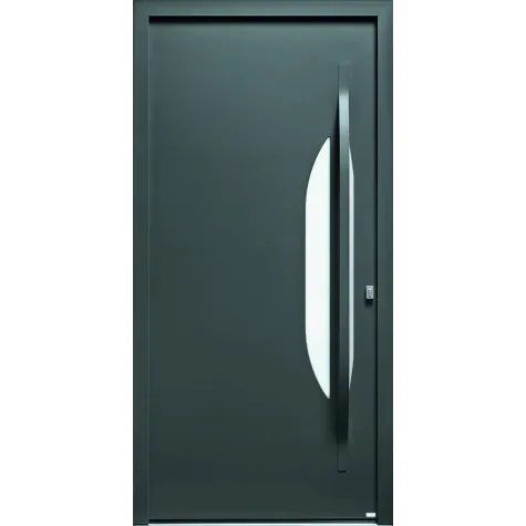 Porte contemporaine vitrée demi-lune