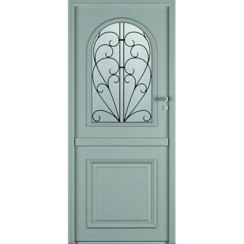 Porte fermière vitrée sérigraphiée