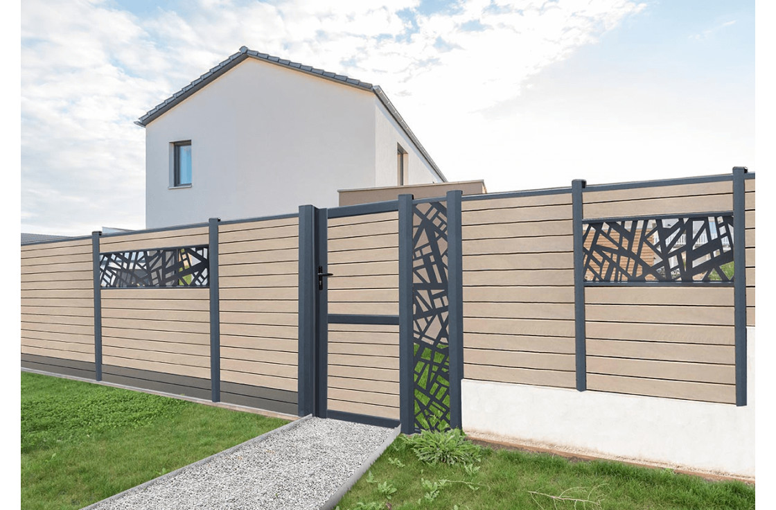 Clôture lame composite style contemporain