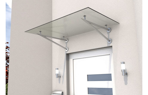 Marquise verre et acier inox