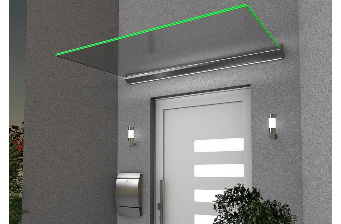 Marquise vitrée avec éclairage LED
