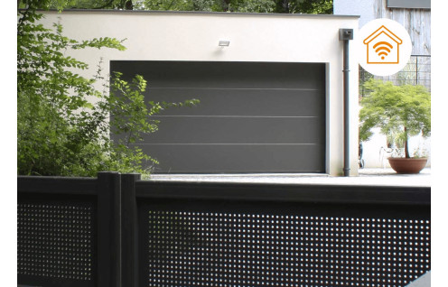 Porte de garage connectée motorisée domotique 