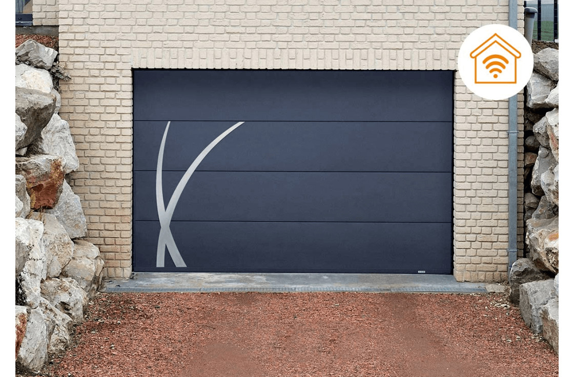 Porte de garage connectée motorisée domotique 