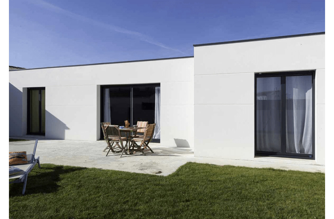 Baie vitrée aluminium gris anthracite