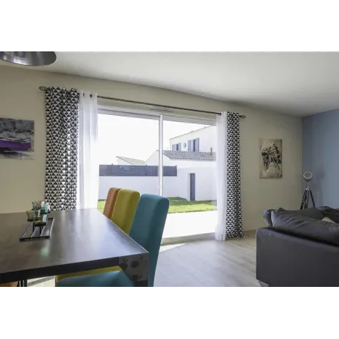 Baie vitrée aluminium bicoloration