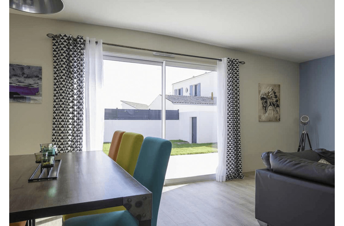 Baie vitrée aluminium bicoloration