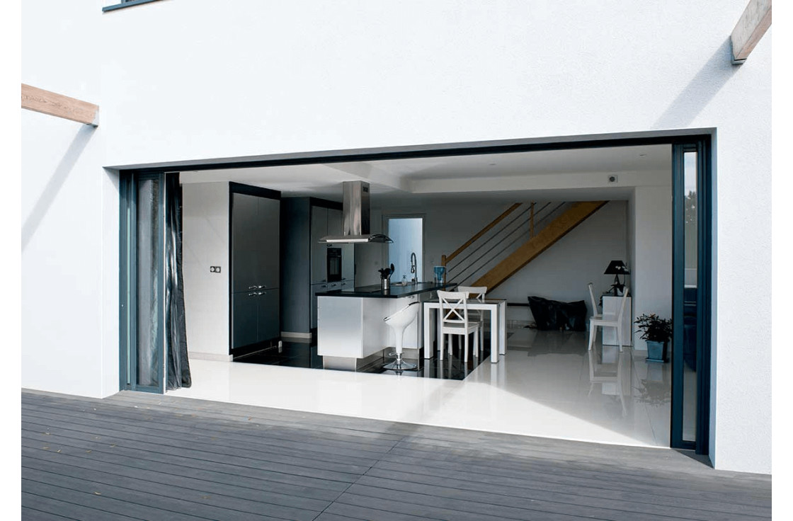 Grande baie vitrée aluminium