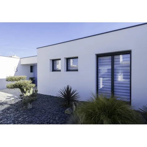 Porte-fenêtre alu gris anthracite