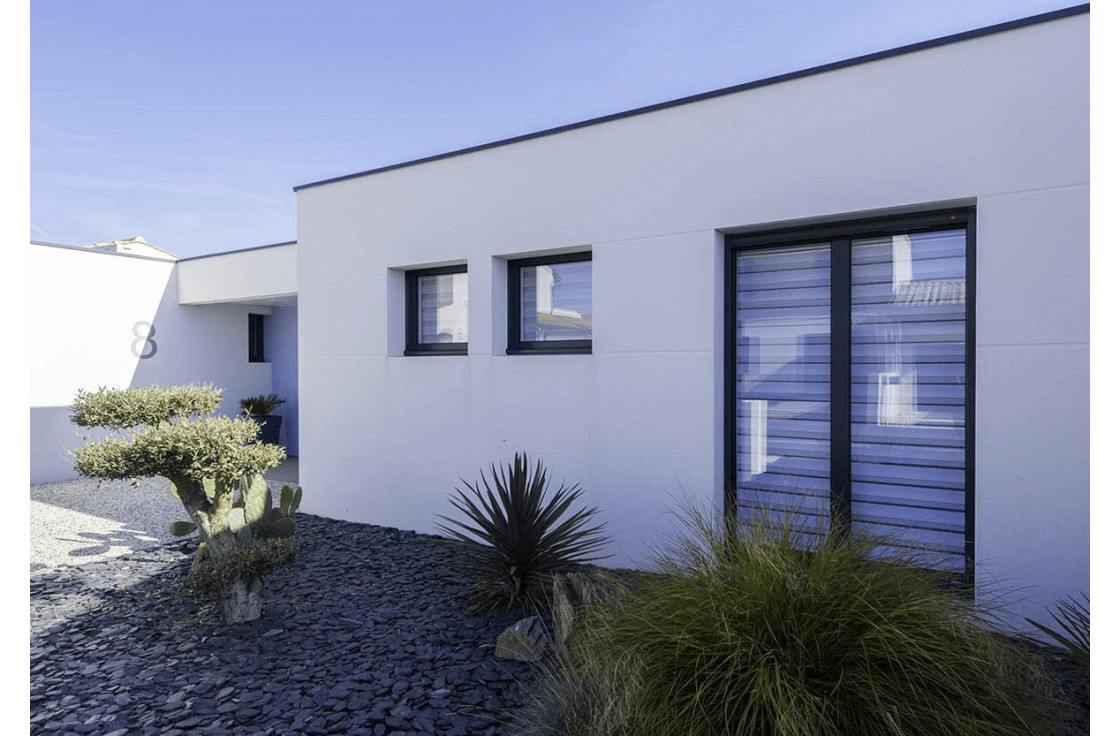 Porte-fenêtre aluminium bicoloration