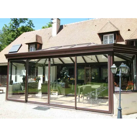 Extension de séjour aluminium marron