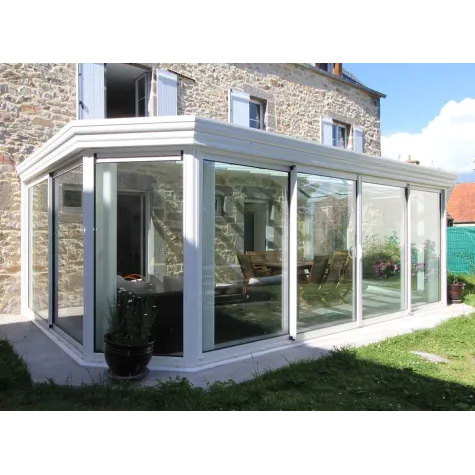 Véranda terrasse toiture vitrée