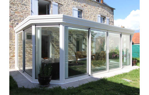 Véranda terrasse toiture vitrée