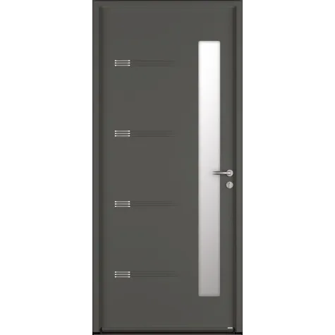 Porte mi-vitrée et inserts 3D