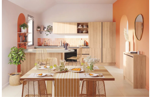 cuisine saint tropez sur mesure bois naturel