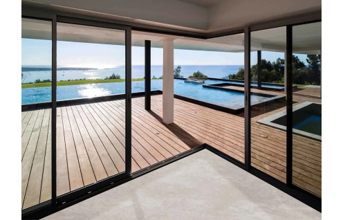 Baie vitrée d'angle aluminium