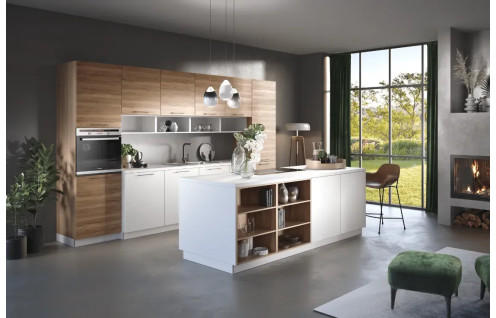 cuisine blanc finition bois helsinki