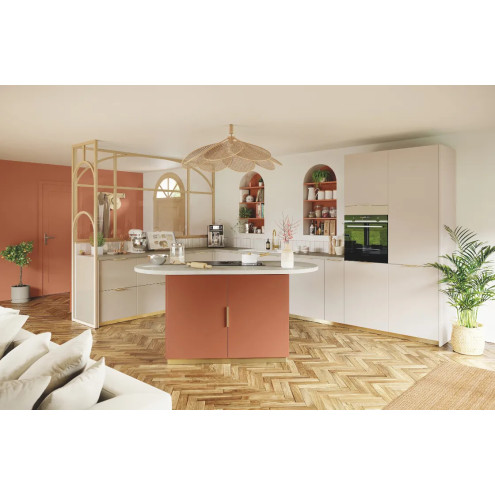 Cuisine équipée terracotta et cachemire anti-trace - NAPLES