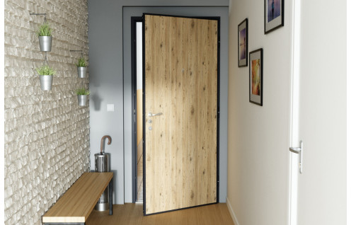 Porte d'entrée blindée palière pour appartement
