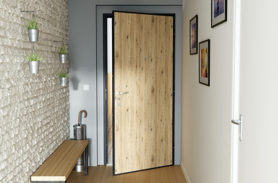 Porte d'entrée blindée palière pour appartement