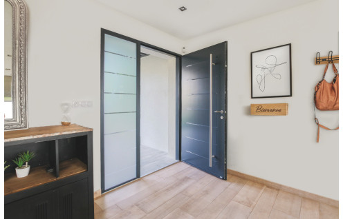 Porte d'entrée acier avec décor 3D