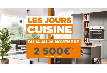 Les Jours Cuisine & Menuiserie, jusqu'à 2 500€ offerts sur votre projet !