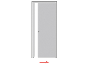 Porte intérieure coulissante à galandage