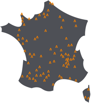 Carte des magasins menuiseries Caséo