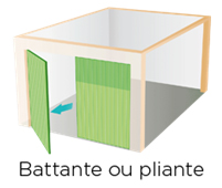 Porte de garage battante ou pliante