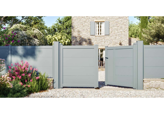 Portail-battant-aluminium-gris-clair