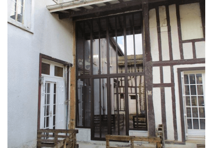 Rénovation fenêtre châssis fixe aluminium bronze à Châlons en Champagne